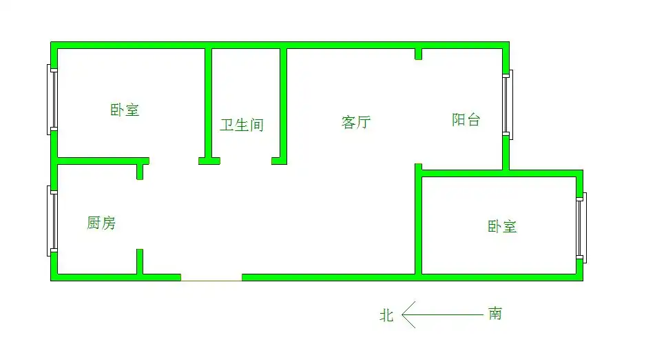 整租·房山二中家属楼·2室1厅