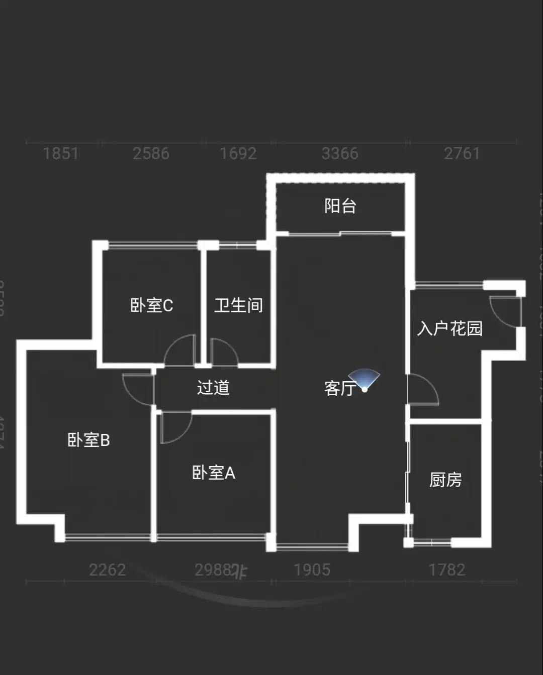 整租·锦尚蓬莱苑·3室2厅