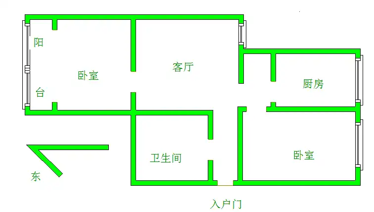 整租·槠榆树家园(北区)·2室1厅