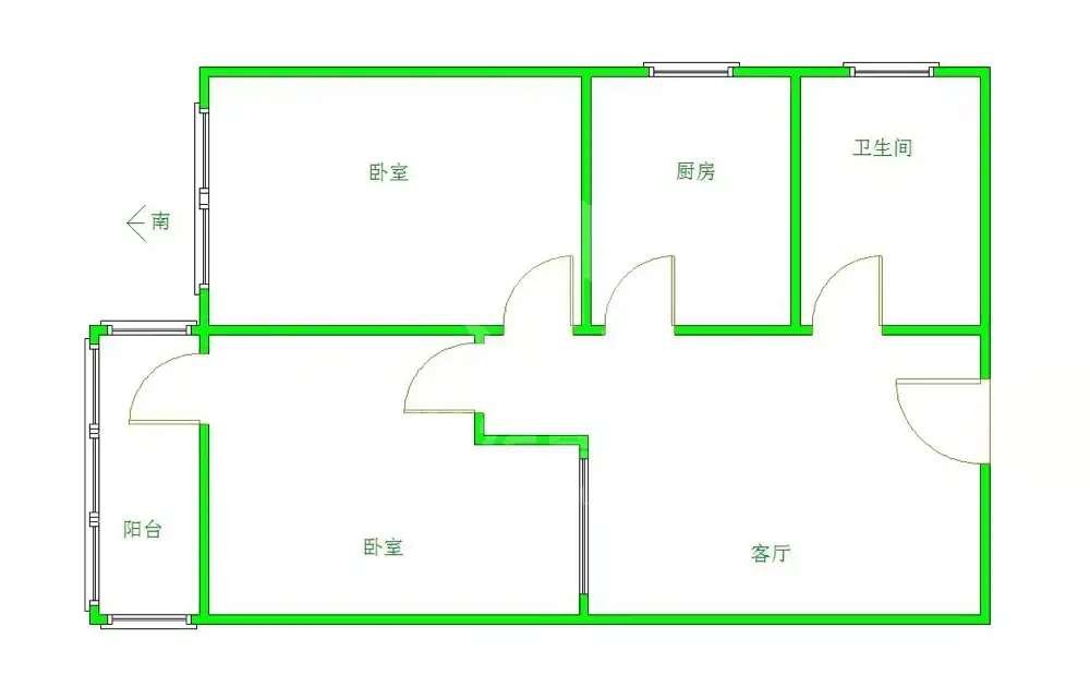 整租·城北社区·2室1厅