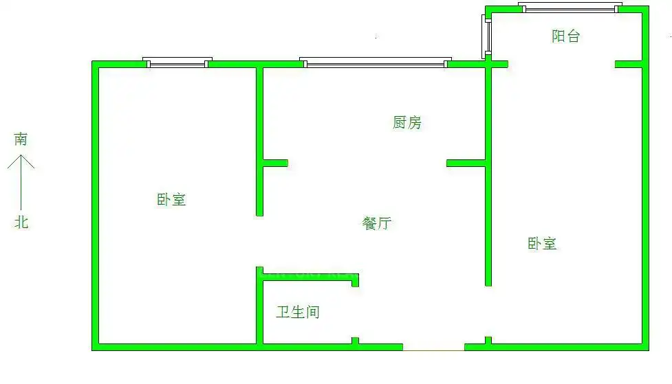 整租·城北社区·2室1厅